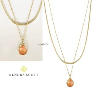 Kendra Scott Sami Gold Multi Strand Pendant Necklace NWT